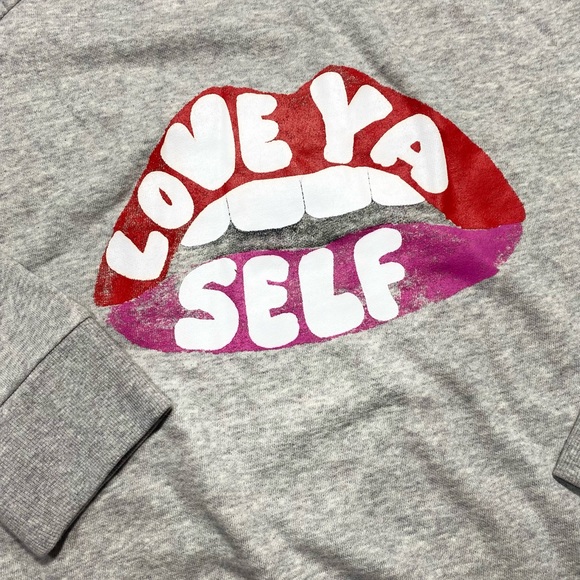 Torrid Grey Off The Shoulder “Love Ya Self “ Woman’s 70% Cotton Sweater 1X - Picture 9 of 16